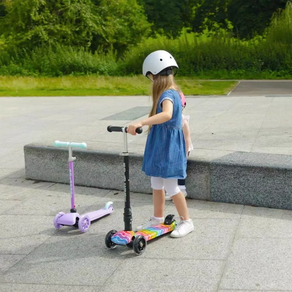 BOLDCUBE - Rainbow Waves - 3 Wheel Scooter